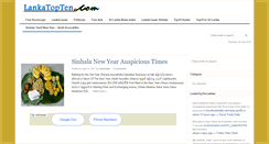 Desktop Screenshot of lankatopten.com